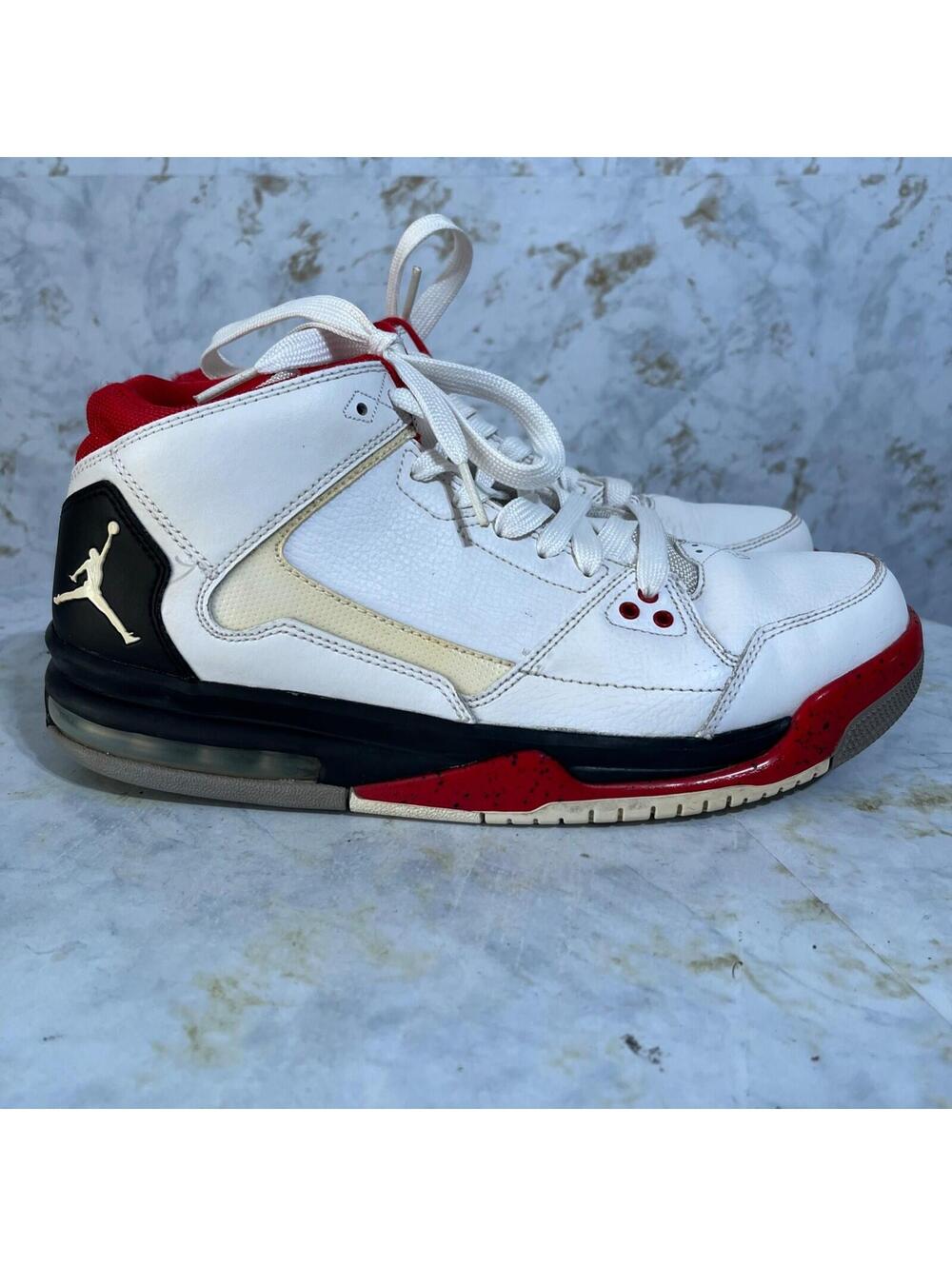 Air Jordan Flight Origin Men's Size 9 Shoes White Black Red Athletic Sneakers